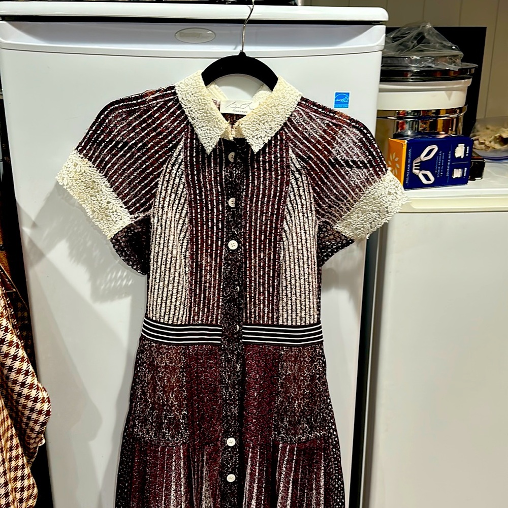 Maroon maxi dress size 4